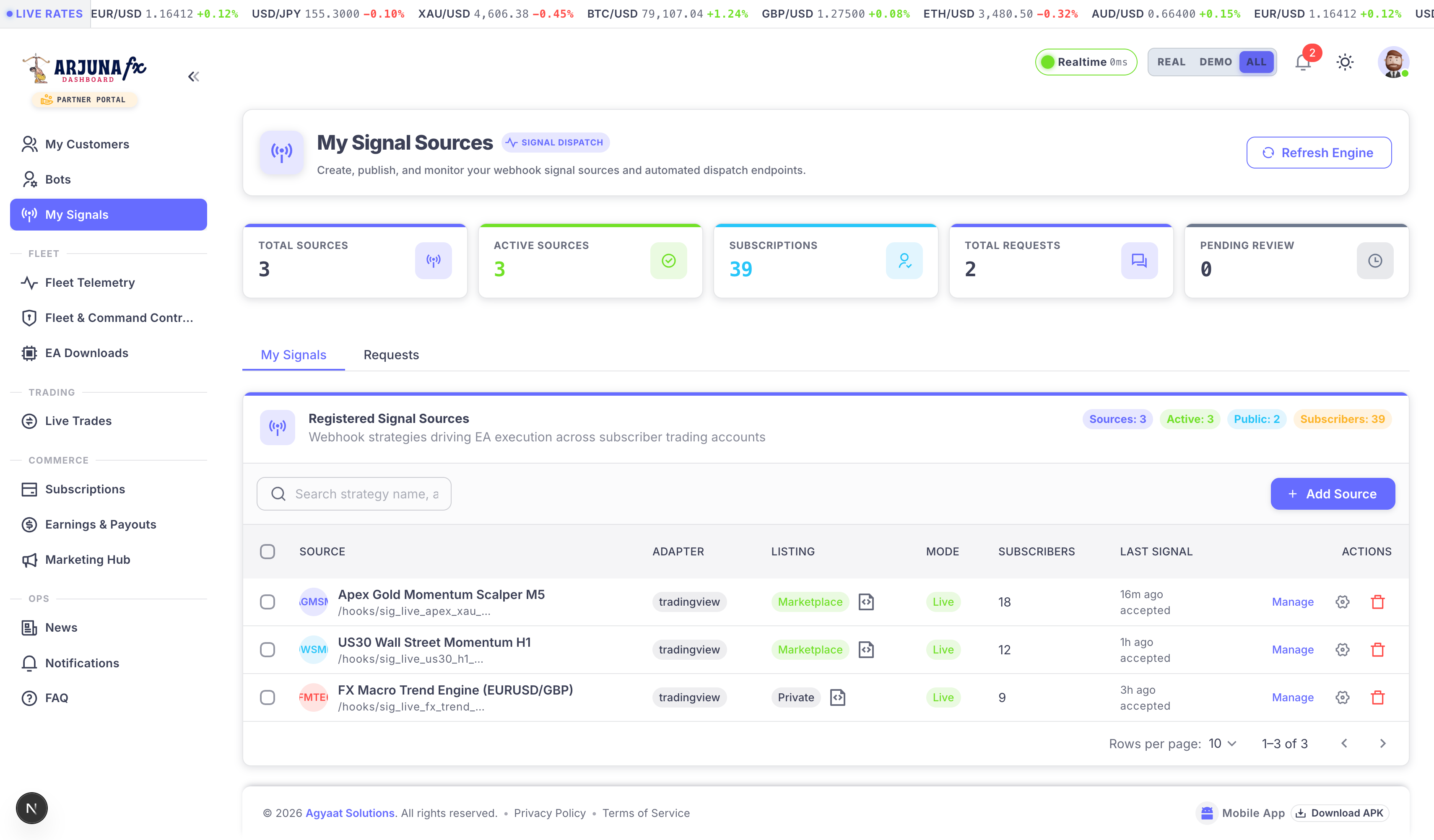 Signal Stream Manager